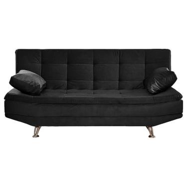 Imagem de Sofá Cama Valencia 3 Lugares Preto Shop Das Cabeceiras Preto