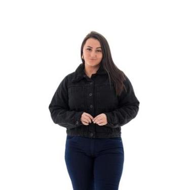 Imagem de Jaqueta Jeans Feminina Arauto com Pêlo Black-Feminino