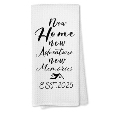 Imagem de Hosrnovo Presentes de inauguração de casa, toalha branca elegante com anel de grama para casa nova, Natal e aniversário (casa nova)