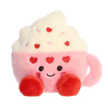 Imagem de Aurora® Adorable Palm Pals™ Harper Heart Latte™ Stuffed Animal - Fun Seasonal Plush for Kids and Adult Collectors - Perfect for Decorating Rooms and Valentine's Day - Pink 4 Inches