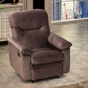 Imagem de Poltrona Reclinável Para Sala De Estar Bonn Veludo Marrom
