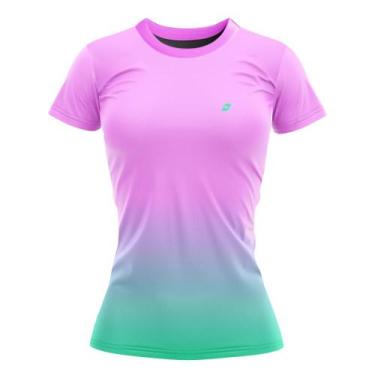 Imagem de Camiseta Feminina Dry Fit Baby Look Corrida Caminhada Academia Estampa