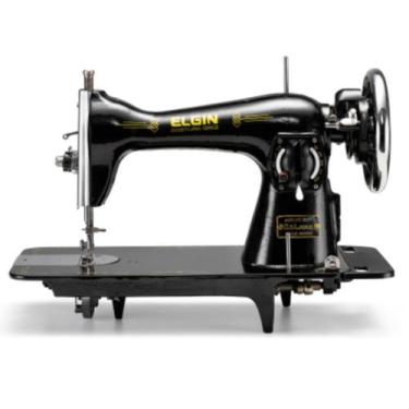Imagem de Máquina de Costura Reta Elgin B3 Pretinha Modelo Antigo Nova - Toda de