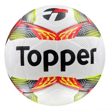 Imagem de Bola de Futebol de Campo Topper Slick 24 TechFusion, Branco, Preto
