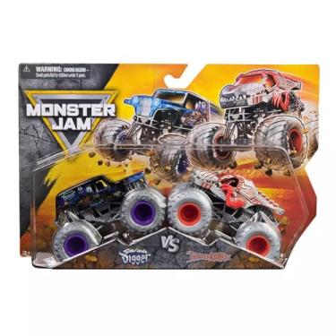 Imagem de Monster Jam 1:64 Scale 2-Pack – Son-uVa Digger vs ThunderROARus, Series 32 (2024 Edition) – Official Spin Master Monster Trucks, Die-Cast Set for Kids Ages 3 and Up