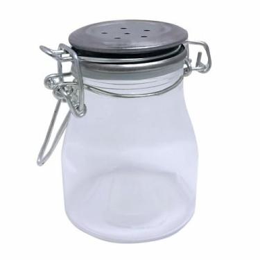 Imagem de TableCraft Saleiro H3S&P Cash & Carry Sal/Pepper Shakers, 8,5 g, 6 cm de diâmetro x 8,5 cm A, com clipe de aço inoxidável, selável, vidro, transparente, 6 por caixa