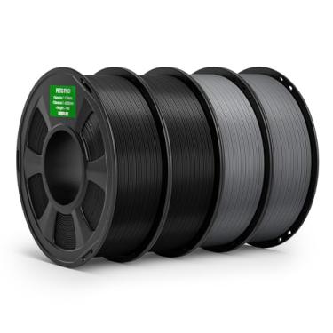 Imagem de DEEPLEE Filamento PETG PRO 1,75 mm, preto e cinza, 4 kg, filamentos de impressora 3D PETG de 1,75 mm, maior resistência e resistência ao clima, adequado para a maioria das impressoras 3D FDM