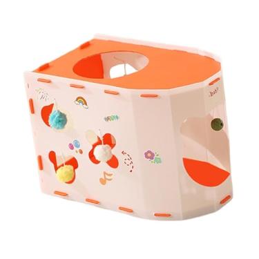 Imagem de Generic Casa de gato túnel decoração fofa suprimentos multifuncionais para animais de estimação grande espaço com bola cama de gato caverna para gatos, Laranja