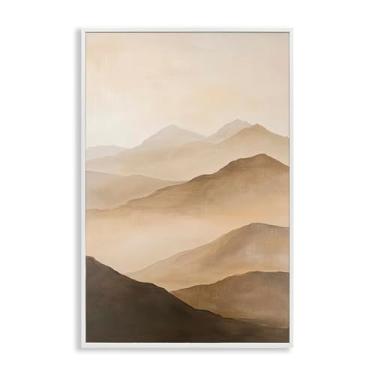 Imagem de Stupell Industries Moody Mountains Foggy Landscape Gray Framed Giclee Art, design by Petal Prints Design, 76 x 50 cm