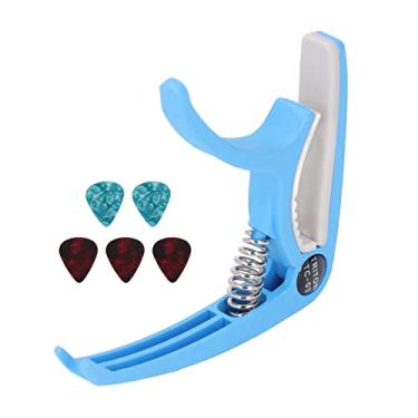 Imagem de RiToEasysports Conjunto de Capo de Guitarra Elétrica, Estojo de Armazenamento de Seta, Tom ABS para Guitarra, Banjo Bandolim, Ukulele Players (Azul)