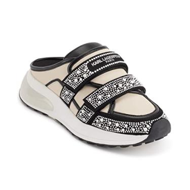 Imagem de Karl Lagerfeld Paris Tênis feminino Devora Slip on Trendy Mule, Preto/névoa quente, 8.5
