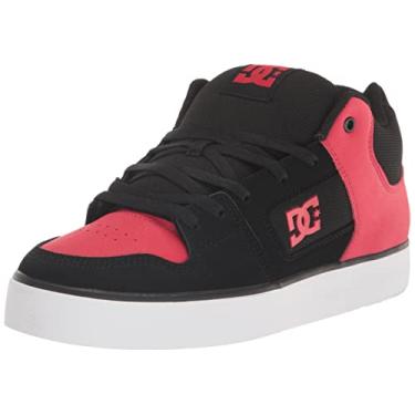 Imagem de DC Tênis masculino Pure Mid Skate, Preto/vermelho, 11.5