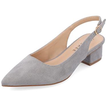 Imagem de Journee Collection Sylvia Scarpin feminino de largura média e larga, Cinza, 6