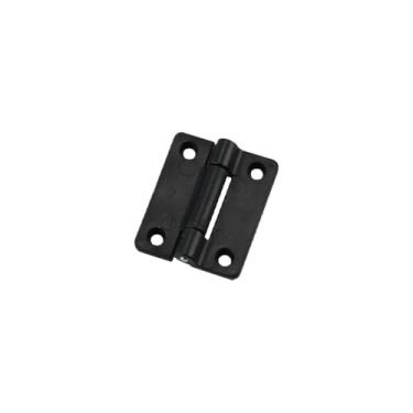 Imagem de Dobradiça de amortecimento pequena de plástico preto pode localizar e dobrar portas de armário de caixa de ferramentas e materiais de construção doméstica (25X20-Branco-0,08Nm)