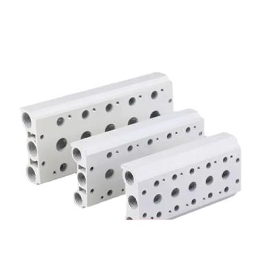 Imagem de 1 peça de válvulas solenoides pneumáticas 4V110 4V210 4V310 4V310 coletor de escape de ar 100 m 200 m 300 m coletor de base de placa de válvula com acessórios (4F, 100M)