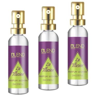 Imagem de Kit 3 Perfumes Blend 15 Ml Feminino La Illusion Blend Brasil