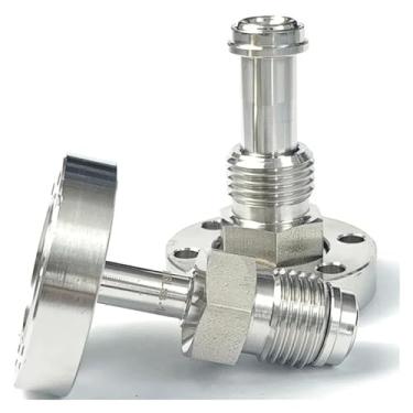 Imagem de 1 peça CF25 flange de vácuo para 3/10.2 cm VCR fêmea SUS316 acoplador conector de encaixe de tubo de aço inoxidável