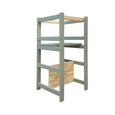 Imagem de Torre De Aprendizagem Montessori Cadeira Infantil De Madeira 4 Em 1 Camaleão