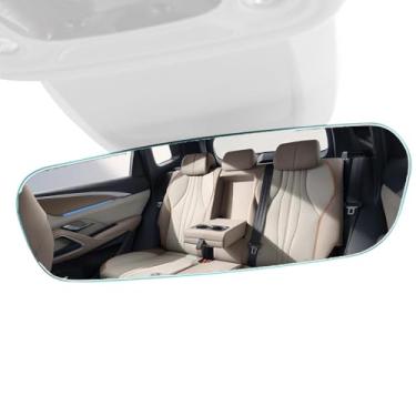 Imagem de Espelho retrovisor de carro - Espelho retrovisor grande angular, redutor de ponto cego, acessórios interiores automotivos para veículos, caminhões, vans, SUVs