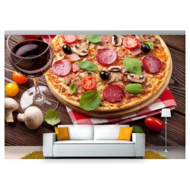 Imagem de Papel De Parede Rodízio Pizza Gourmet 3D Al145 - Você Decora
