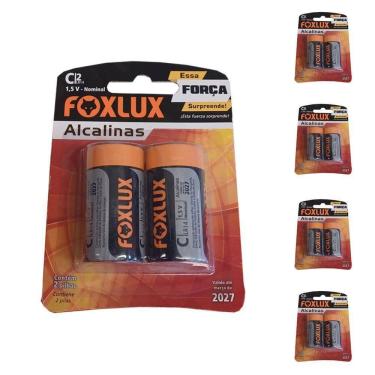 Imagem de Kit 10 Pilha Alcalina Média C Foxlux