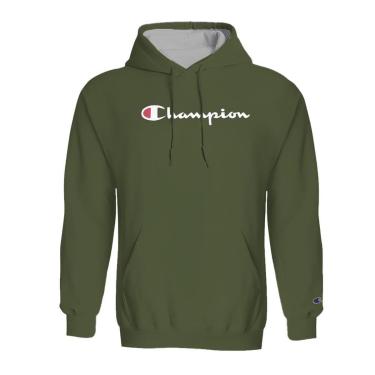 Imagem de Moletom Champion Felpado c Capuz Logo Script Ink Cinza-Masculino