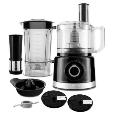 Imagem de Multiprocessador de Alimentos Philco Preto 900W - 5 em 1 Turbo, 110V