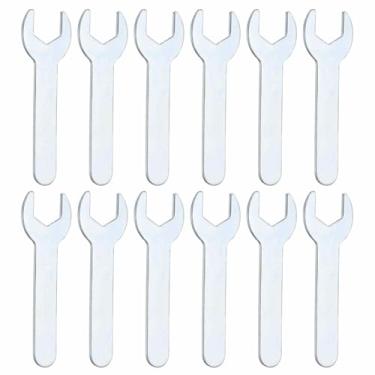 Imagem de HARFINGTON 12 peças chave de extremidade aberta superfina 14 mm métrica 70 mm de comprimento 1,5 mm de espessura, leve, em forma de U, chaves de extremidade única para montagem de móveis de reparo