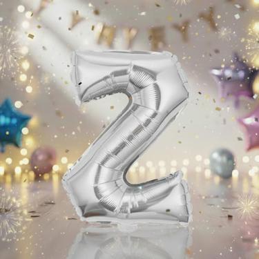 Imagem de Balões Z grandes de prata de 81 cm com letra Z, balões Mylar Zlphabet preenchidos com hélio para festas de aniversário e decorações de aniversário, suprimentos grandes de prata para decoração de festa