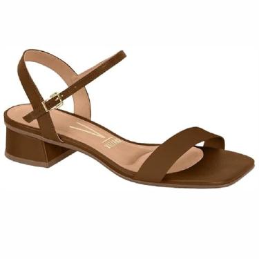 Imagem de Sandália Feminina Vizzano Salto Baixo Grosso Bloco Confortável 6454.111 - Original (Mocca Marrom, BR, Adulto, Numérico, 34)