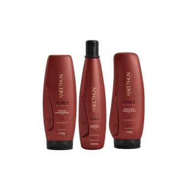 Imagem de Kit aneethun force shampoo, mascara, finalizador 250g