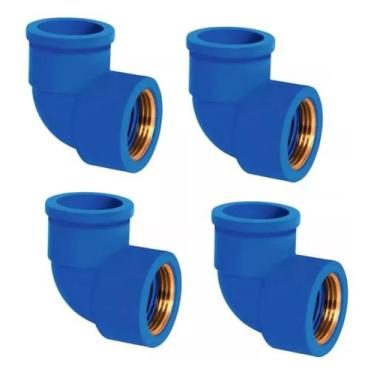 Imagem de Kit 4 Joelho 90o Soldavel C/ Rosca Lr de 25mm X 1/2" Plastilit