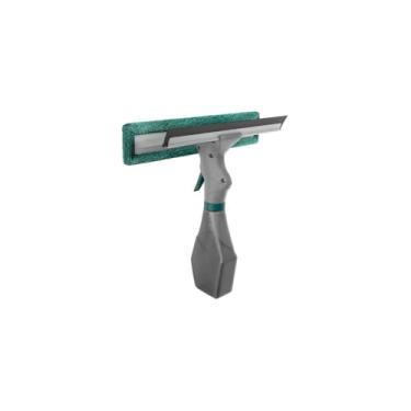 Imagem de Rodo Limpa Vidros 3 em 1 com Spray, Pano Microfibra e Rodo Acoplado, 26x25x26cm, Prático e Durável