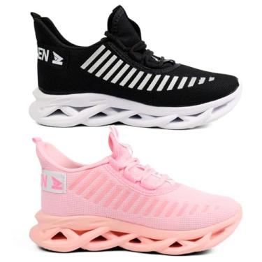 Imagem de Kit 2 Tênis Feminino Infantil Jaguar Esporte Leve Casual Confortável Moderno