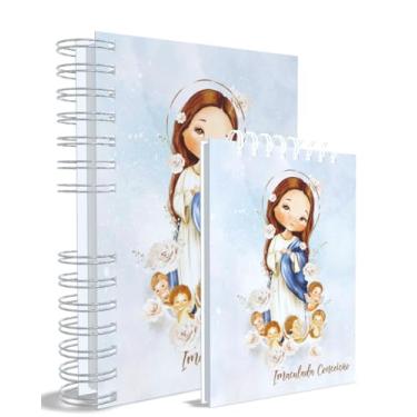 Imagem de Agenda Católica 2026 + Bloco de Anotações, Imaculada Conceição, Azul, Capa 2