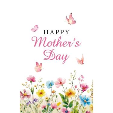 Imagem de JarThenaAMCS 100 etiquetas de presente de papel feliz dia das mães etiquetas penduradas com corda de borboleta de flores silvestres para primavera dia das mães lembrancinhas de festa acessórios de