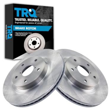 Imagem de TRQ Conjunto de 2 pares de rotor de freio a disco dianteiro LH RH para modelo base Subaru Forester 2019-2020