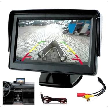 Imagem de Monitor Digital LCD TFTColorido Veicular Tela 4.3 Para Câmera Ré ou Frontal