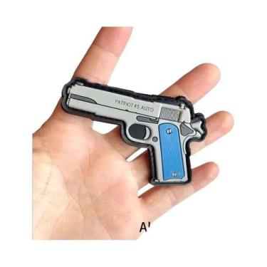 Imagem de Mini Patches De Borracha PVC 3D Para Mochila, Adesivos De Armas, Pisto