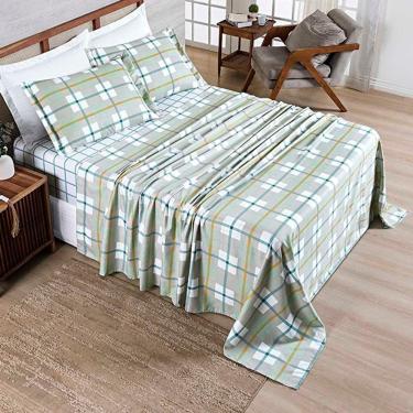 Imagem de Jogo De Lençol Benim King 4 Peças Micropercal 400 Fios Estampado - York - 100% Poliéster