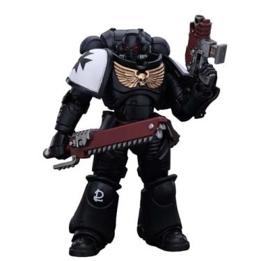 Imagem de JOYTOY Action Figure 1/18 Warhammer 40,000 Space Marines Black Templars Outriders Brother Valtus Collection Model Birthday Gifts