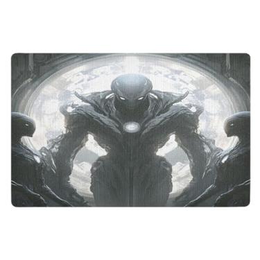 Imagem de Joisal Cosmic Guardians Aliens Tapete absorvente engraçado para sapatos, tapete para varanda frontal, decoração de varanda