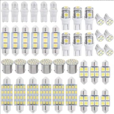 Imagem de Kit de lâmpada interior de carro de 42 peças com leitura de ponta dupla/lâmpada de porta interna que não requer baterias e são fáceis de instalar | Estrutura durável, acessórios de iluminação