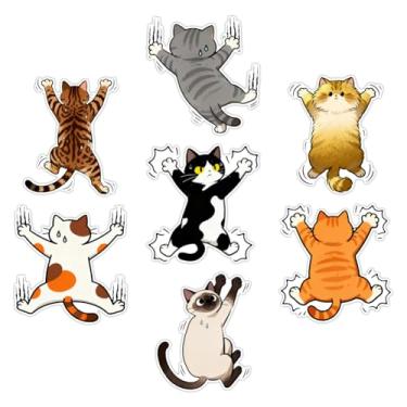 Imagem de CHGCRAFT 7 peças de adesivos autoadesivos de carro de gato arranhão adesivos de carro adesivos de gato à prova d'água decalque de carro para carro, motocicleta, capacete, janela, decoração de casa, 14