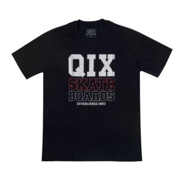 Imagem de CAMISETA QIX BOARDS SKATE Cor:PretoTamanho:G2, Preto, G2