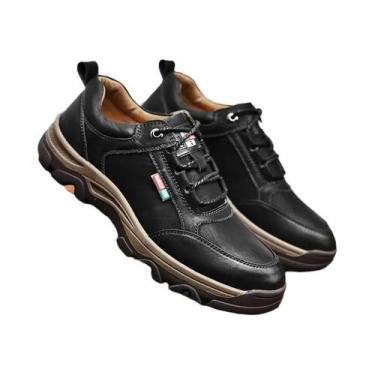 Imagem de Tênis Casuais De Couro Masculinos Respirável Estilo Retrô Mocassins Pa