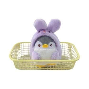 Imagem de Bonito pinguim coelho pingente de pelúcia chaveiro saco pingente bonec