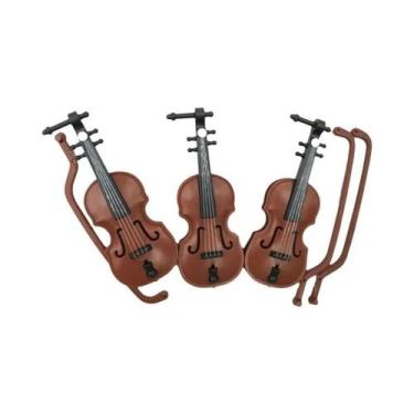 Imagem de Violino clássico para Doll House, modelo Mini instrumento musical, 1:1