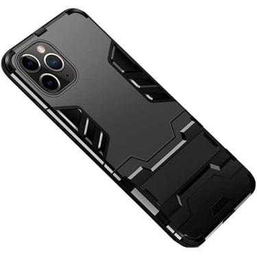 Imagem de MAALYA Capa traseira de telefone para transporte de carro, capa para Apple iPhone 11 Pro (2020) de 5,8 polegadas, à prova de choque, com suporte de dedo