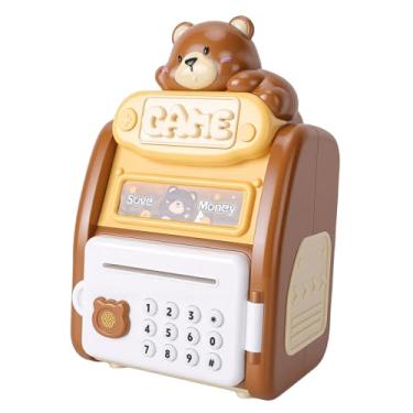 Imagem de Tbest Caixa de Poupança de Dinheiro Eletrônico Senha Desbloqueio de Impressão Digital Banco de Dinheiro Seguro para Crianças Adultos Presente do Feriado de Aniversário Durável